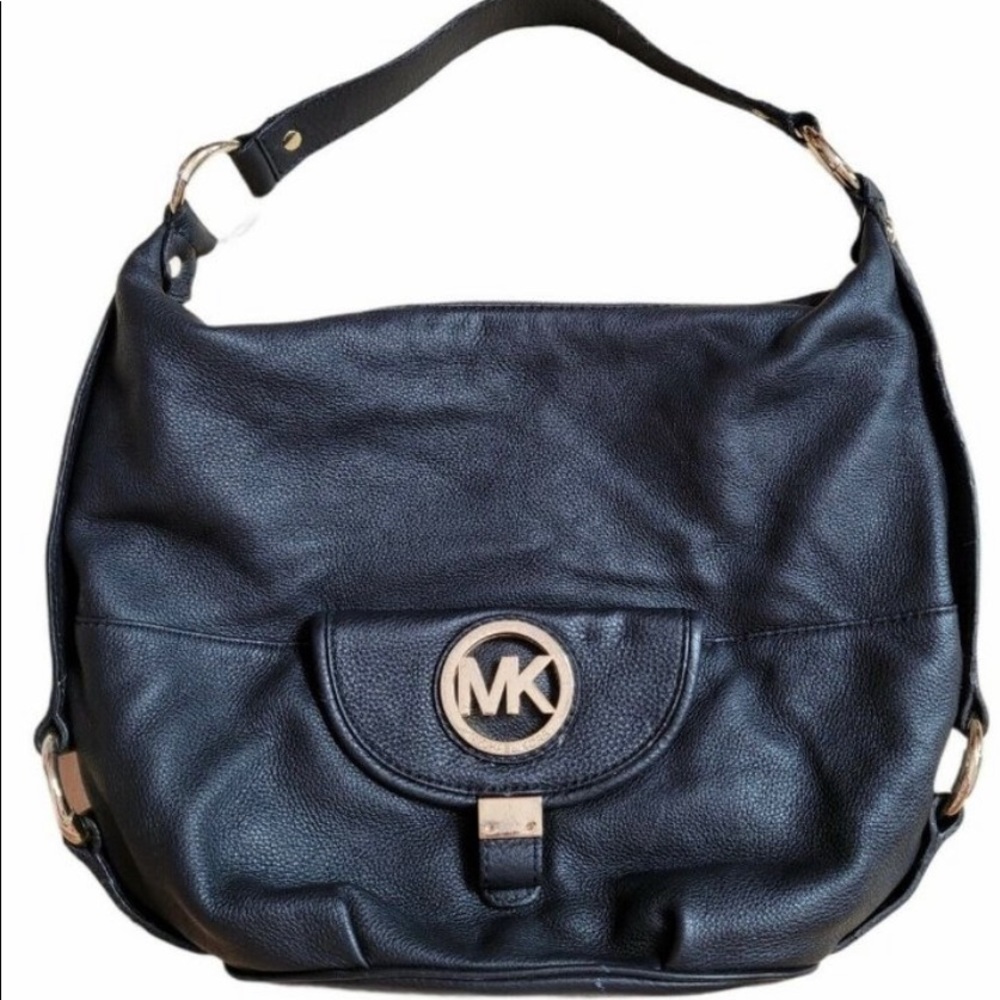 Michael Kors Fulton Large Hobo Shoulder Bag Black